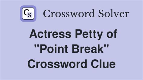 actress petty crossword